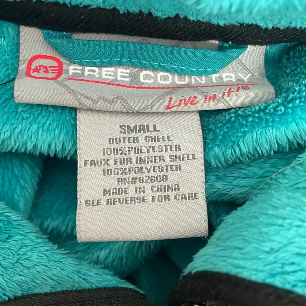 ♥️Free Country♥️ Black and Teal Checkered Jacket Size (Small)
